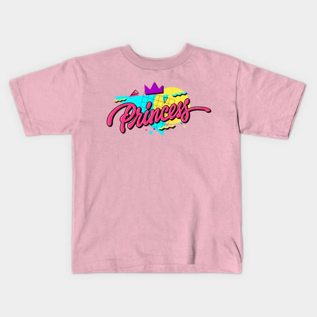 90s Princess Kids T-Shirt by machmigo